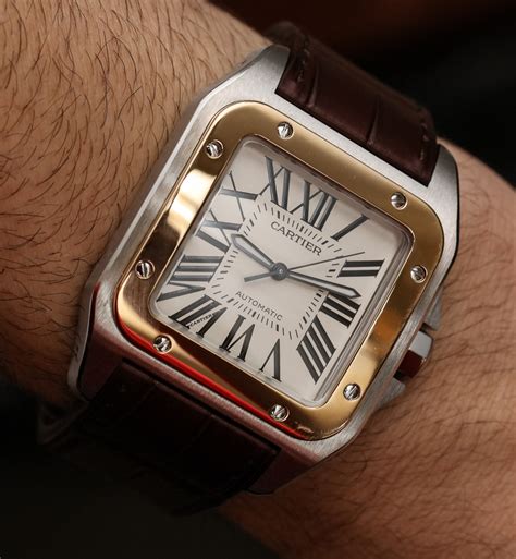 cartier mens watch santos 100|cartier watch santos 100 price.